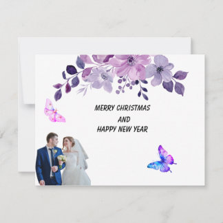 Watercolor purple flower bouquet sticker