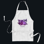 Watercolor purple garden flowers. Violet floral Standard Apron<br><div class="desc">Watercolor purple floral apron.</div>
