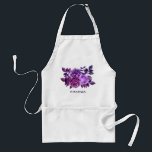 Watercolor purple garden flowers. Violet floral Standard Apron<br><div class="desc">Watercolor purple floral apron.</div>
