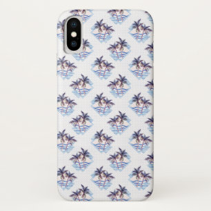 Watercolor Purple Geometric Palm Tree Pattern Case-Mate iPhone Case