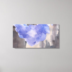 Watercolor Purple Grey Stretched Canvas Print