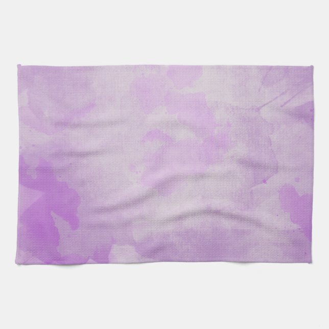 Watercolor Purple Kitchen Towel (Horizontal)