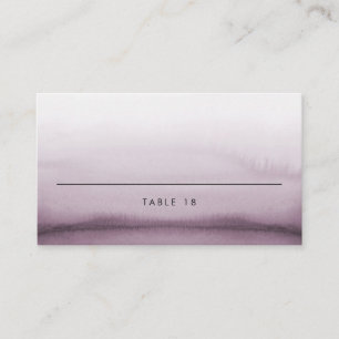 Watercolor Purple Ombre Modern Wedding Place Card
