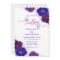 Watercolor Purple Plum Royal Blue Floral Wedding
