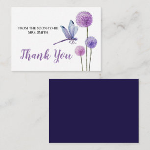 Watercolor purple thank you card