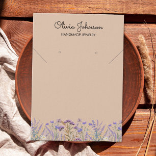 Watercolor Purple Wildflower Jewellery Display Car