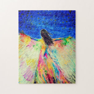 Watercolor Puzzle Voler Femme