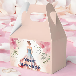 Watercolor Quinceanera Celebration Favor Box