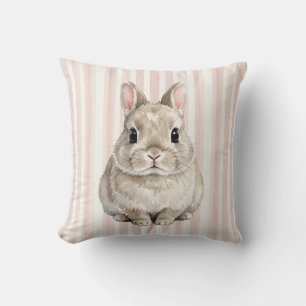 Watercolor Rabbit Throw Pillow Zazzle