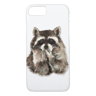 Watercolor Raccoon Animal Nature Art Case-Mate iPhone Case