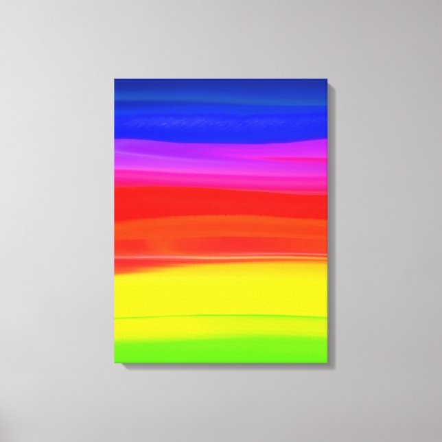 watercolor rainbow abstract canvas print (Front)
