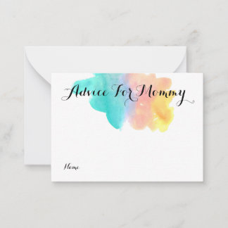 Watercolor rainbow advice for mommy card