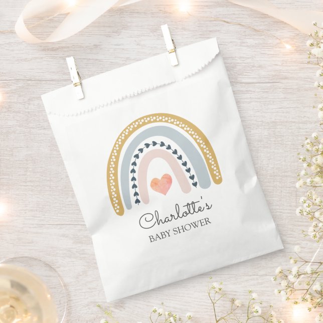 Watercolor Rainbow Baby Baby Favour Bag (Clipped)