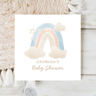 Watercolor Rainbow Baby Shower Napkin