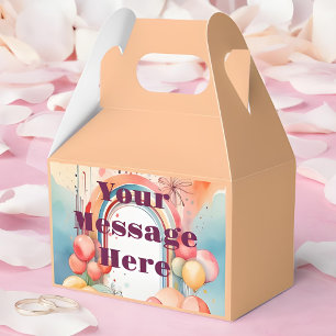 Watercolor Rainbow Bliss Party Favor Box
