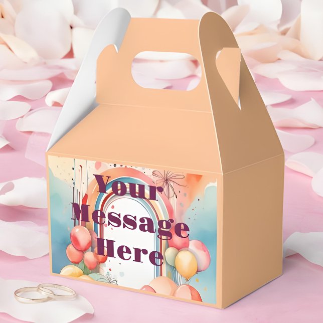 Watercolor Rainbow Bliss Party  Favor Box (Creator Uploaded)