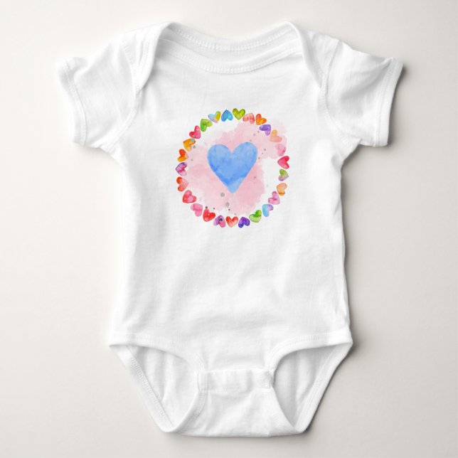 Watercolor Rainbow Bodysuit (Front)