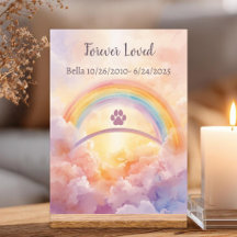 Watercolor Rainbow Bridge Pet Memorial