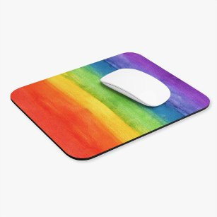Watercolor Rainbow Colorful Modern Mouse Pad