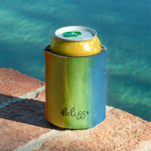 Watercolor Rainbow Colourful Personalized Modern Can Cooler
