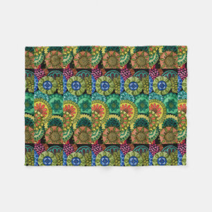 Watercolor Rainbow Colours Mandala Fleece Blanket