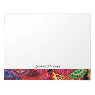 Watercolor Rainbow Colours Mandala Notepad