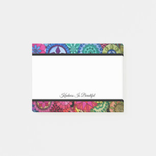Watercolor Rainbow Colours Mandala Post-it Notes