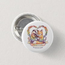 Watercolor Rainbow Fox & Badger Pride Personalized