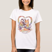 Watercolor Rainbow Fox & Badger Pride Personalized