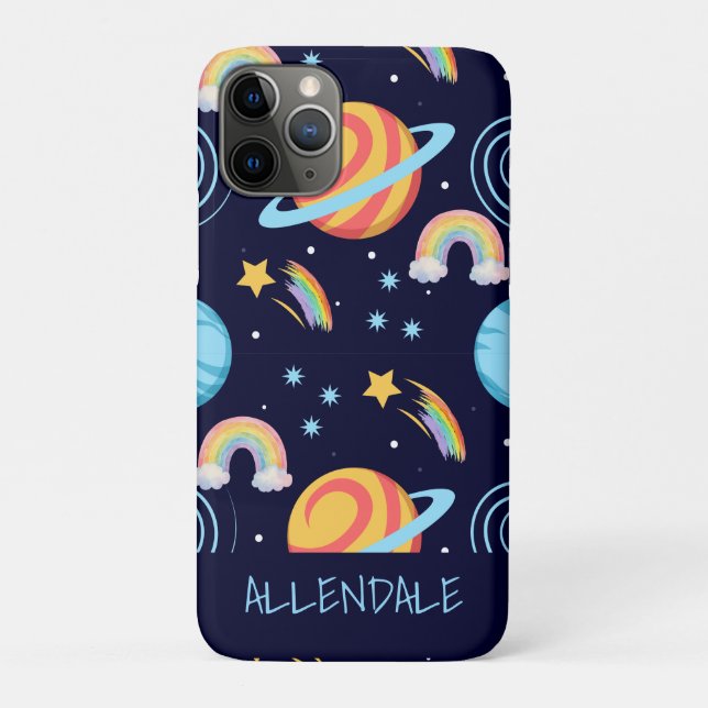 Watercolor Rainbow Galaxy iphone case (Back)