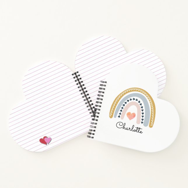 Watercolor Rainbow Kid's Personalized Notebook (Inside)