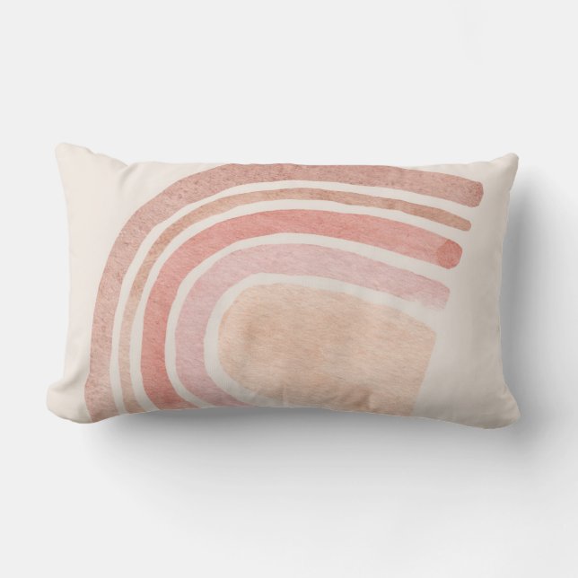 Watercolor Rainbow Lumbar Pillow (Front)