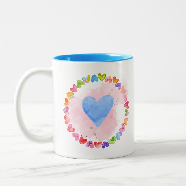 Watercolor Rainbow Mug (Left)