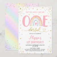 Watercolor rainbow pastel girl 1st Birthday Party
