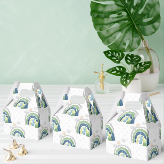 Watercolor Rainbow Pattern Favor Box (Multiple)