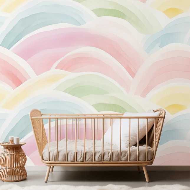 Watercolor Rainbow Pattern with Neutral Pastel Wallpaper (Creator Uploaded)