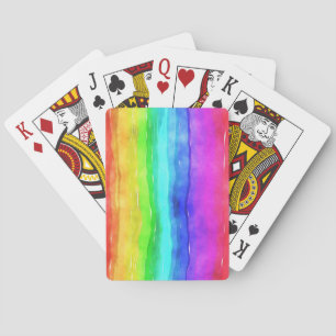 Watercolor Rainbow Playing Cards