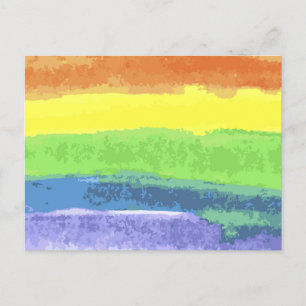 Watercolor Rainbow Postcard