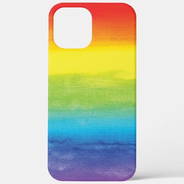 Watercolor Rainbow Pride Bright Vibrant Case-Mate iPhone Case (Back)