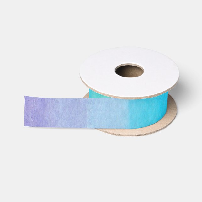 Watercolor Rainbow Ribbon Satin Ribbon (Spool)