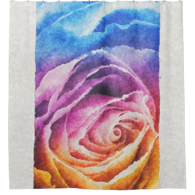 Watercolor Rainbow Rose (Front)