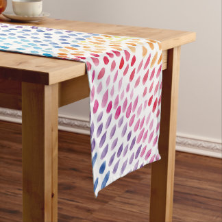 Watercolor Rainbow Short Table Runner