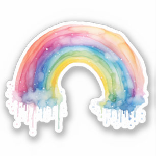 Watercolor Rainbow Sticker