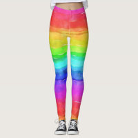 Watercolor Rainbow Stripes Design