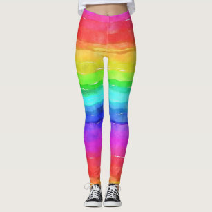 Striped Rainbow Leggings - Neon Rainbow Tights for Women : :  Clothing, Shoes & Accessories