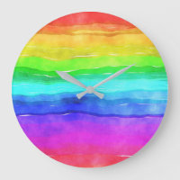Watercolor Rainbow Stripes