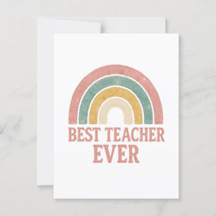 Watercolor Rainbow Teacher  Postcard