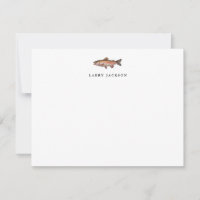 Watercolor Rainbow Trout Fishing Flat