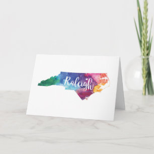 Watercolor Raleigh, North Carolina Card