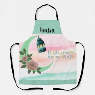 Watercolor Ramadan Kitchen Apron – Customizable